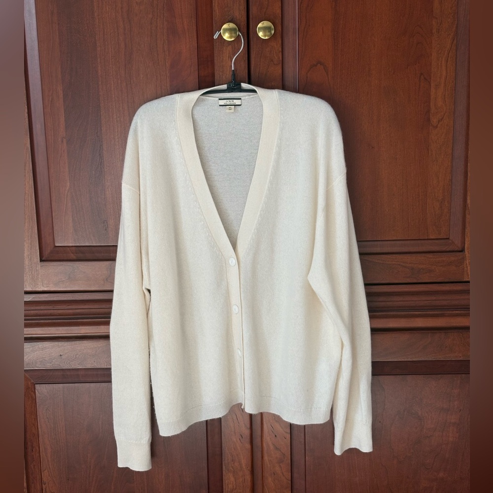 JCrew Cashmere Cream / Ivory Button-Up
Cardigan XL